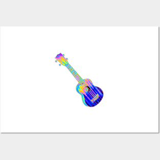 Holographic Ukelele Posters and Art